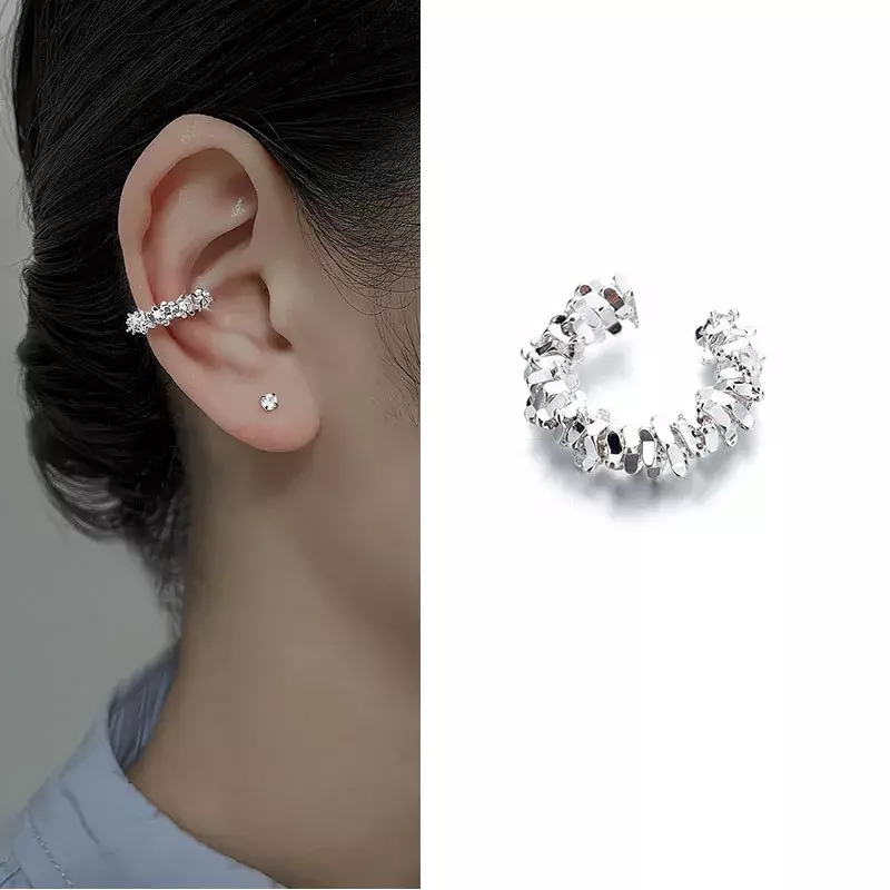 Hot 1 Pcs Irregular Star Clip Earrings For Women Fashion Simple No Piercing Ear Cuff Jewelry Gift
