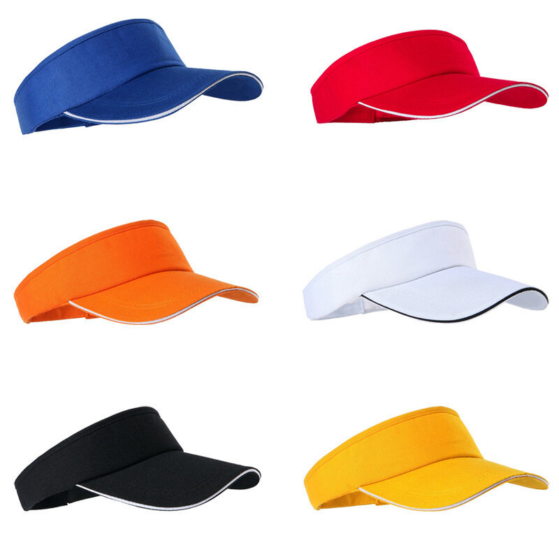 Tennis Caps Men Women Adjustable Sport Headband Classic Sun Sports Visor Hat Running Caps Tennis Beach Hat Outdoor Sports Hat