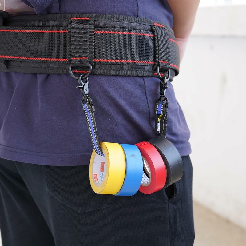 OTOUGH-Tiroir porte-ruban électrique, string avec mousqueton à gâchette, ceinture à outils, poudres à outils, sac à dos à outils