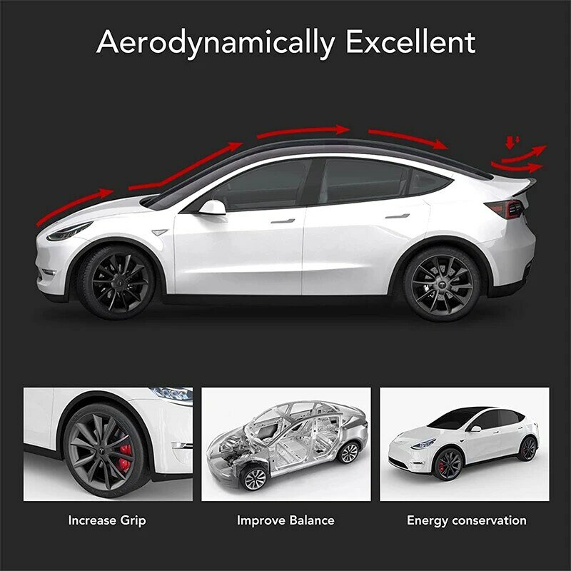 Untuk Tesla Spoiler Model Y 2024 Aksesori Spoiler Wings untuk Tesla Model 3 Highland 2024 aksesoris 3/Y 2017-2024 bahan ABS