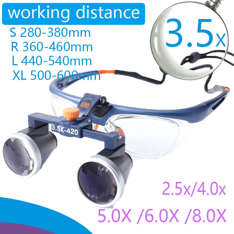 แว่นขยาย3.5x สำหรับทันตกรรมอุปกรณ์ทางทันตกรรมเครื่องมือทันตกรรมสำหรับทันตแพทย์แว่นขยายส่องทางทันตกรรม