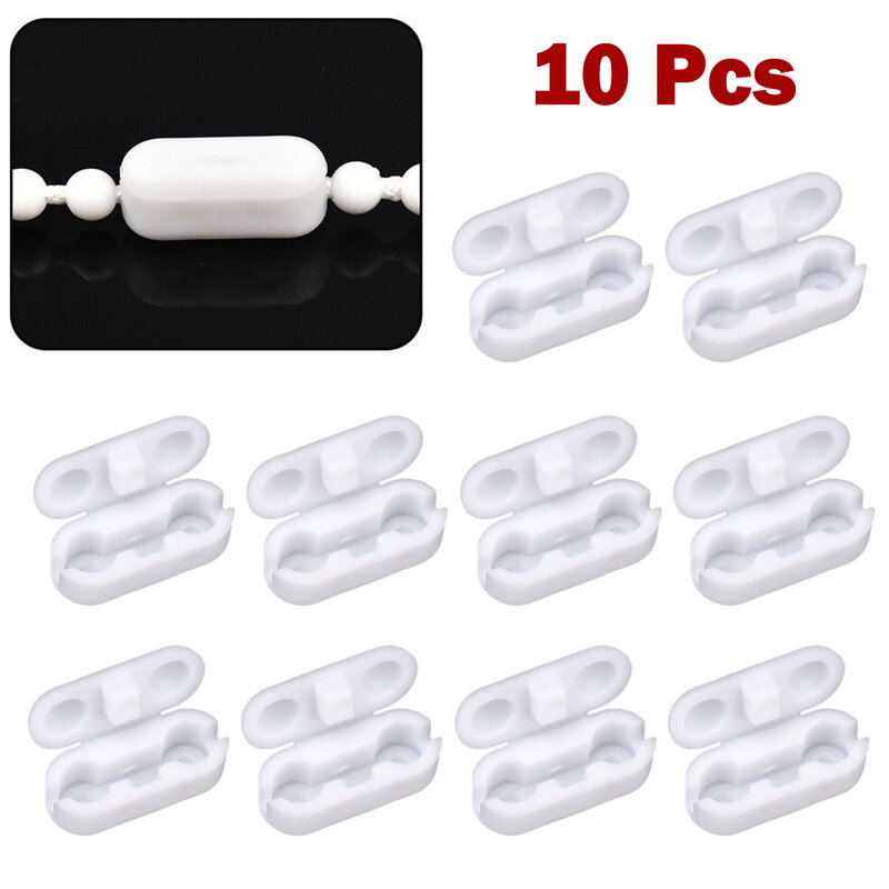 10pcs Plastic Chain Linker Roller Shutter Chain Connector Pull Cord Connector Vertical Curtain Chains Living Room Bathroom