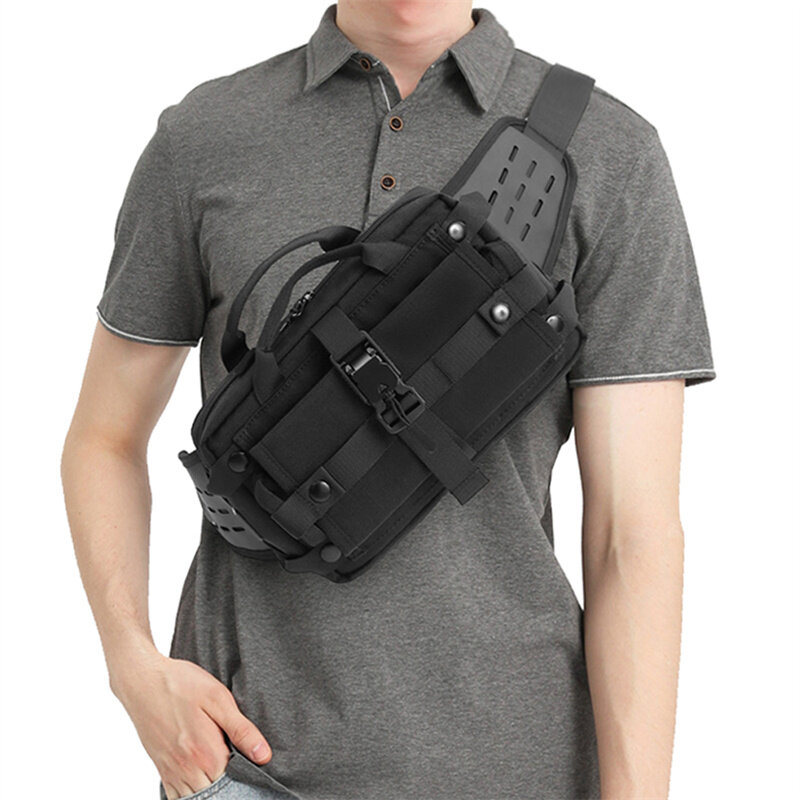 Riñonera táctica EDC, bolso de pecho deportivo, impermeable, cinturón de hombro, bolsos cruzados para caza, Camping, senderismo