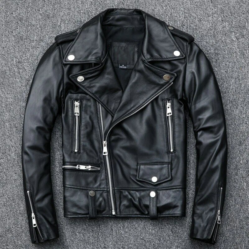 100% Real Sheepskin Female Motorcycle Leather Jackets 2023 New Genuine Leather Jacket Women Short Slim Coats Jaqueta De Couro