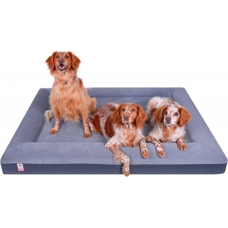 Tempat tidur anjing ortopedi untuk anjing ekstra besar (tempat tidur anjing ditinggikan, tempat tidur anjing busa memori, dapat dicuci & penutup dapat dilepas) Liner tahan air