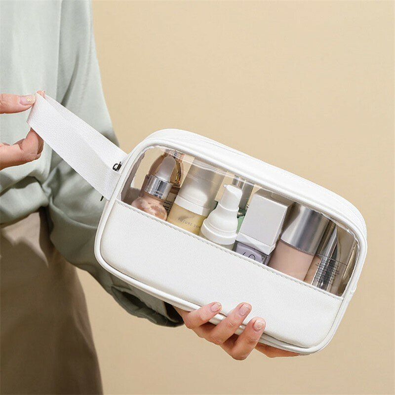 Tas penyimpanan kosmetik, kantong Makeup kapasitas besar tas mandi Organizer portabel tahan air casing cuci perjalanan