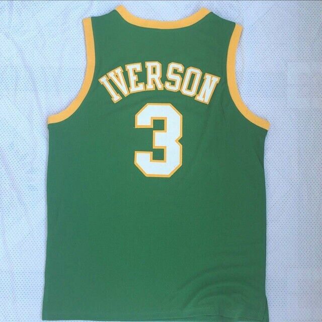 Iverson Bethel High School #3 Basketball Jersey Mens Vintage All Stitched Basketball T Shirt  Basket Jersey