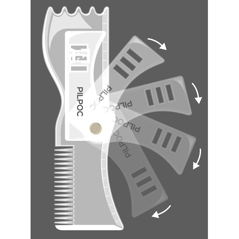 Регулируемый инструмент для формирования бороды, мужской Портативный Трафарет для укладки, расческа, шаблон, триммер