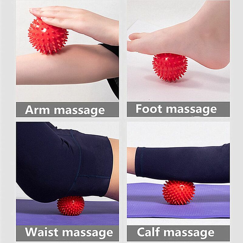 Красочный Массажный мяч из ПВХ для тела, массажер для глубокой ткани спины, массажер для ног для снятия боли и облегчения боли