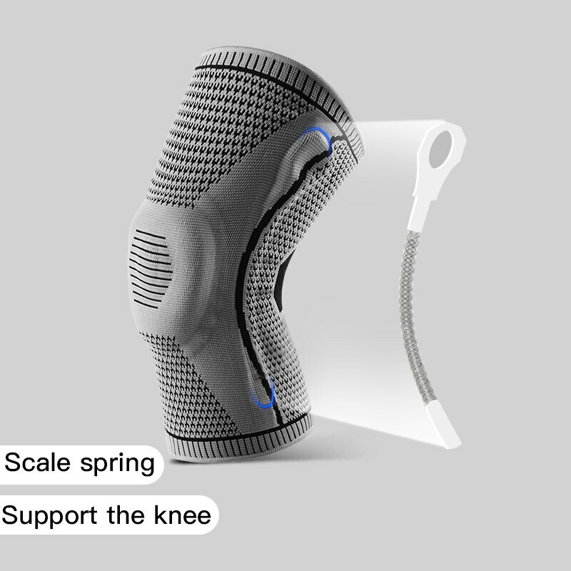Rodillera de silicona para protección de la rodilla, soporte medio fuerte para menisco, rodilleras deportivas, cesta para correr, 1 pieza