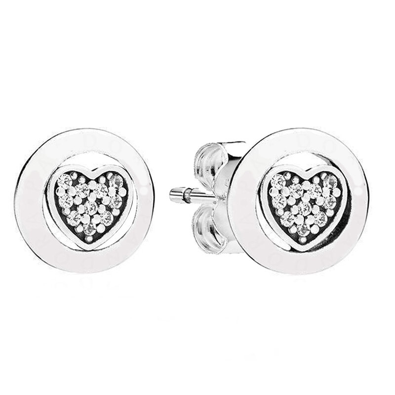 925 Sterling Silver Popular Brinco Love Lock Polido em forma de U Assinatura Double Hoop Earring Para As Mulheres DIY Jewelry Gift
