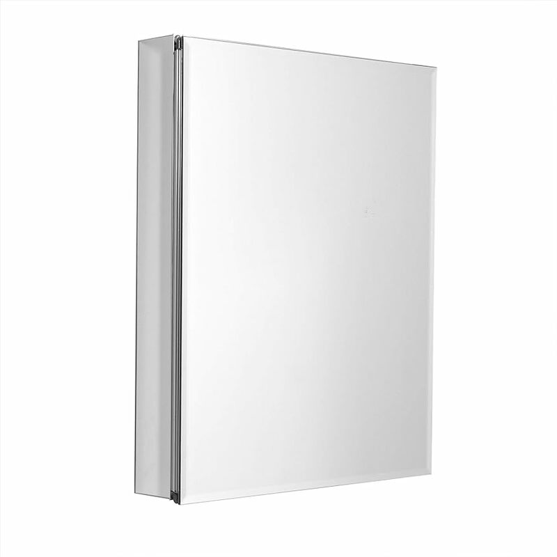 Zenna Home aluminium desainer seri oleh Zenith cermin miring kabinet obat, 24x30 inci, tanpa bingkai, 24x30 inci