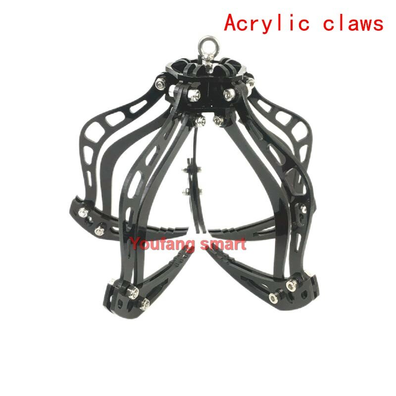 Acrylic or Stainless Steel Claw Manipulator Drone Mantis Claws Hook Gripper Automatic Grasping Set for Quadcopter Rescue System
