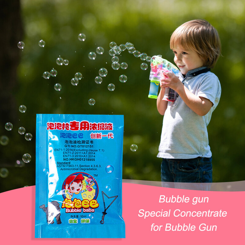 Nuove bolle di concentrato da 100ml sapone liquido accessori per pistola a bolle d'acqua ricariche per bolle di sapone liquido 10 pezzi/pacco