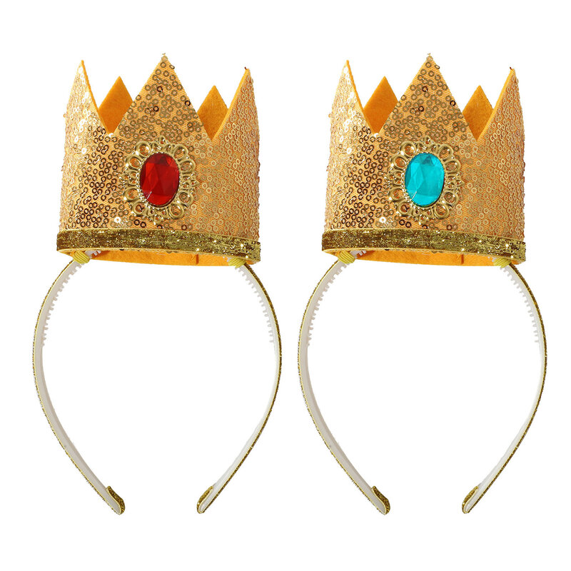 Halloween Princess Cosplay Crown para meninas, lantejoulas brilhantes, Headband de jóias, festa temática, acessórios de performance de palco para crianças