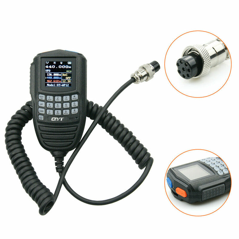 QYT KT-9900  Microphone Mobile Radio 136-174&400-480MHz Dual Band 25W mini color screen  Car Ham Radio Transceiver