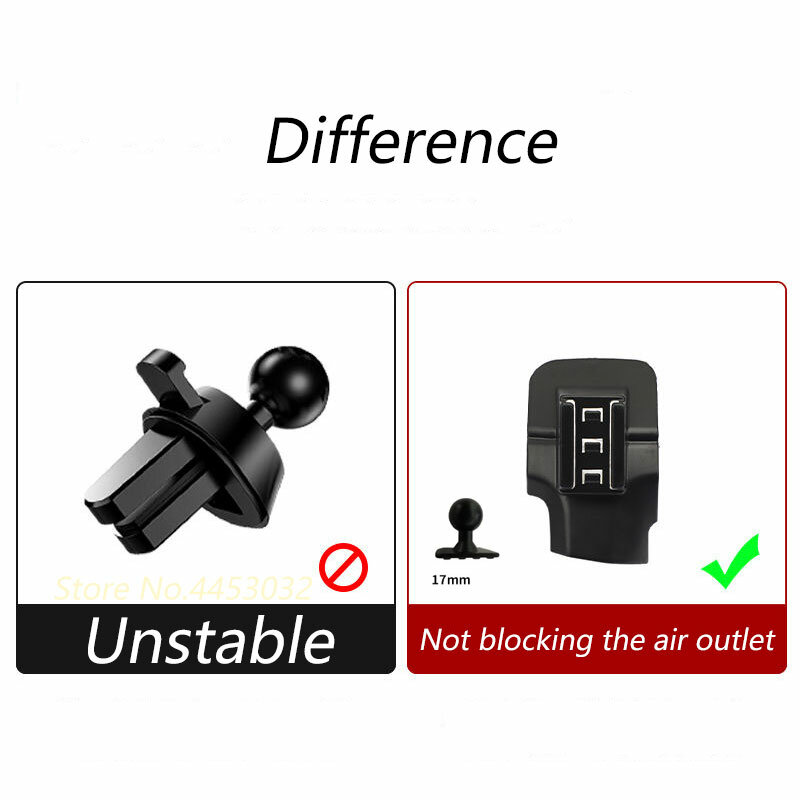 For Audi Q3 2013-2018 Car Phone Holder Special Fixed Bracket Base 17mm Not Blocking Air Outlet Interior Accessories