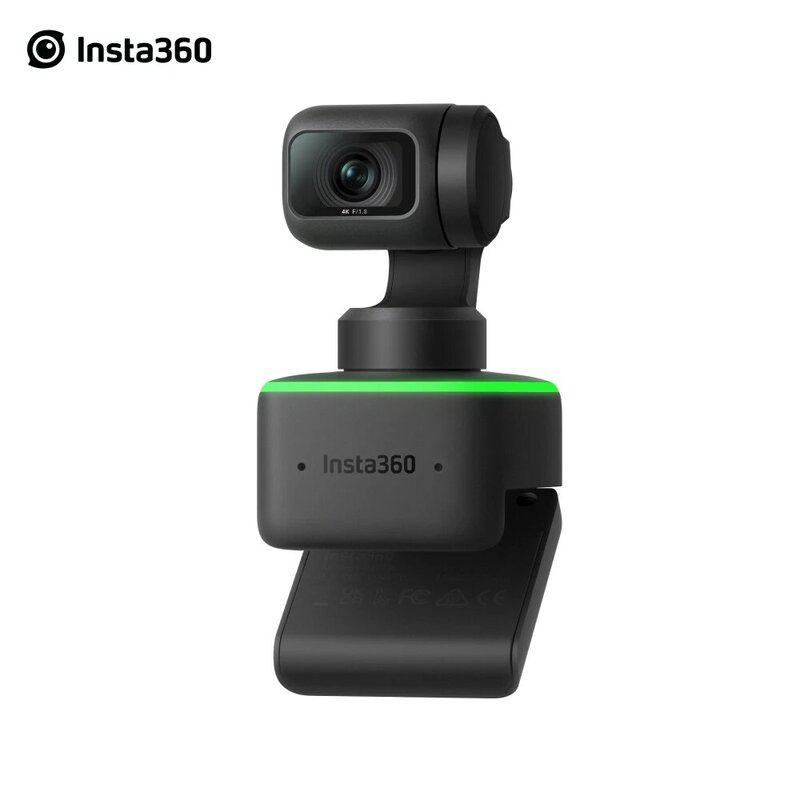 Insta360 Link - Webcam PTZ 4K avec capteur 1/2", suivi IA, contrôle des gestes, HDR, microphones antibruit, modes spécialisés, webcam pour ordinateur portable, caméra vidéo pour appels vidéo, diffusion en direct.