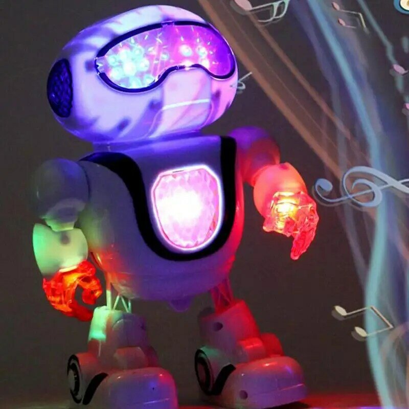 روبوت الرقص للأطفال الإضاءة روبوت لعبة للأطفال مظهر لطيف لعبة تفاعلية هدايا لعيد ميلاد عيد الميلاد والأطفال