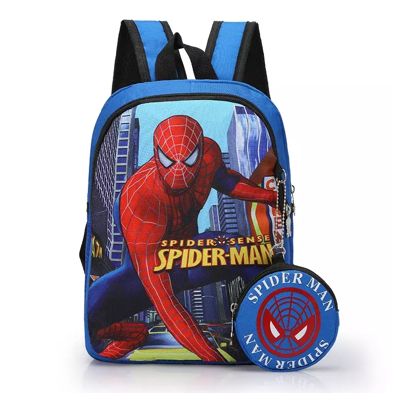Disney-mochilas escolares ligeras para niños, mochilas escolares con patrón de Capitán América y araña para adolescentes