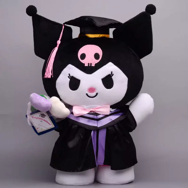 Muñeco de peluche Sanrio de la temporada de graduación, Melody Cinnamoroll Kuromi, uniforme científico, sombrero de médico de graduación, juguete de peluches, regalo para estudiantes