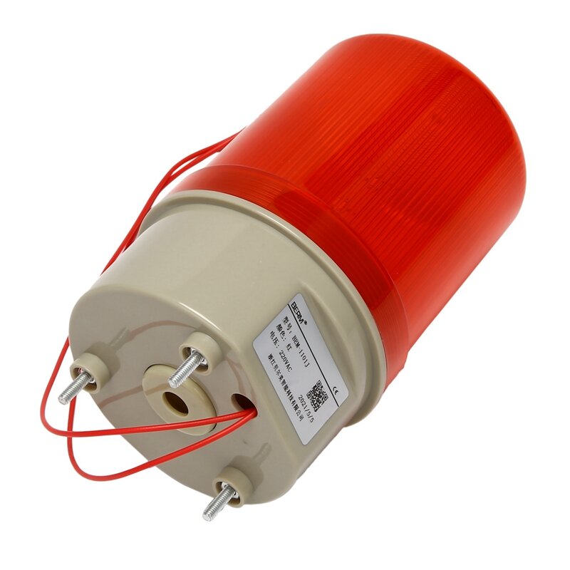 5X Lampu Alarm Suara Berkedip Industri, BEM-1101J 220V Lampu Peringatan LED Merah Lampu Berputar Sistem Penawaran Terbaik