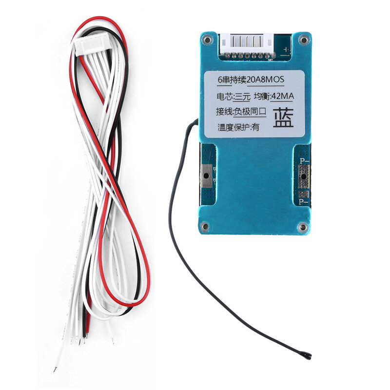 BMS 6S 22.2V 15A 20A 25A Balanced Battery Charge Board Equalizer with NTC Temperature Protection Common Port For Escooter