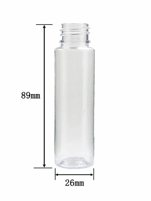 Botella vacía de plástico pet con tapa superior de disco, botella de cilindro transparente/azul/ámbar con tapa de spoute, tapa abatible, color blanco/Negro/transparente, 30ml, 100ml