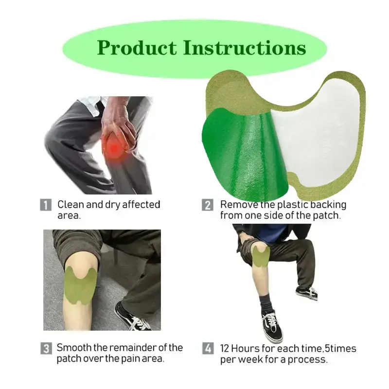 40 buah plester nyeri sendi lutut, stiker ekstrak Wormwood Cina untuk plester medis pereda sakit artritis