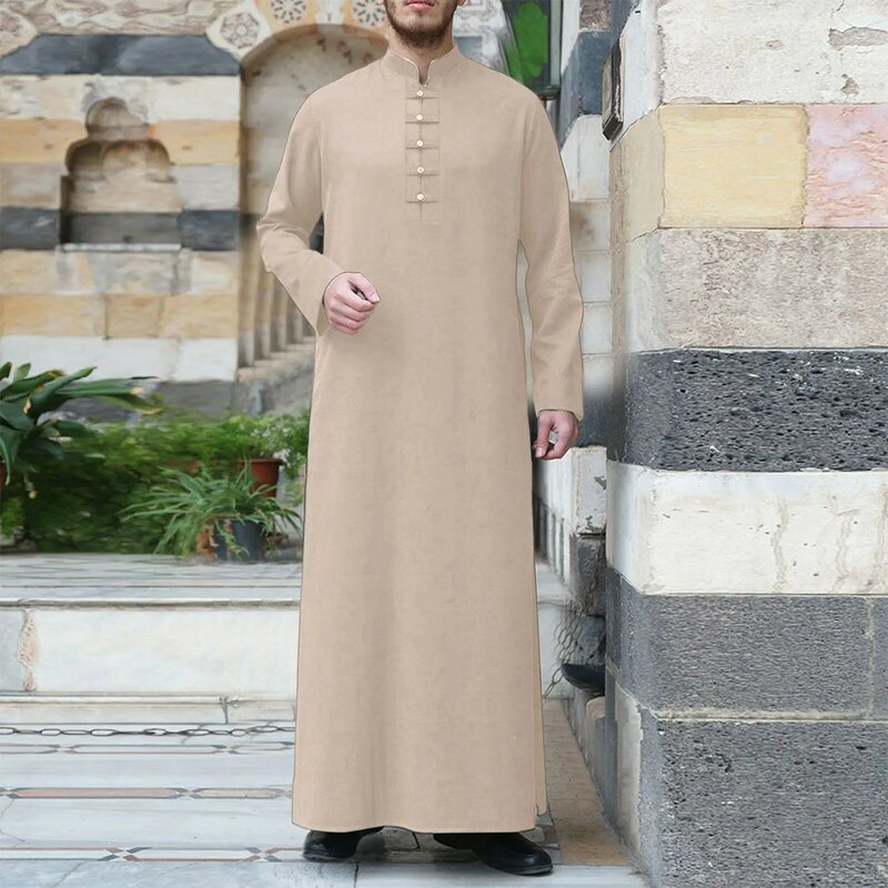 Мужская мусульманская одежда Арабский Дубай традиционная модель турецкий Рамадан Bairam Eid молитва Jubba Thobe длинная одежда