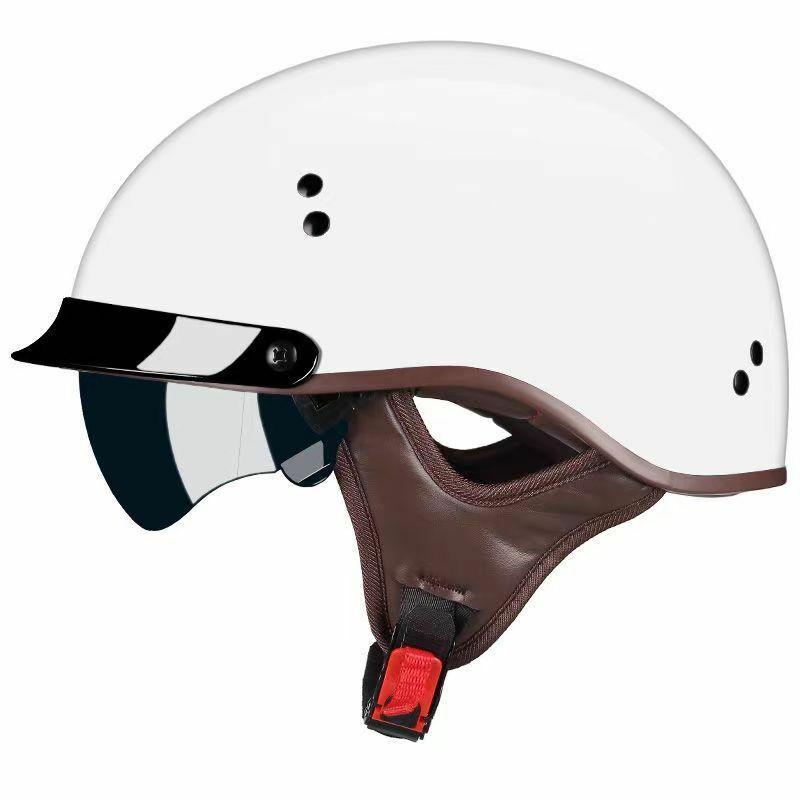 Motorcycle Helmet Casco Moto Half Helmet German Classic Moto Helmet Retro DOT Certification Capacete De Moto With HD Visors
