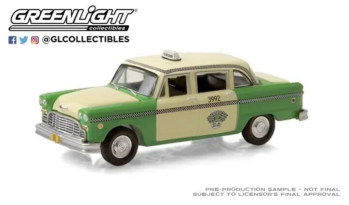 1:64 1982 Checker Taxi Diecast Metal Alloy Model Car Toys For Gift Collection W1219