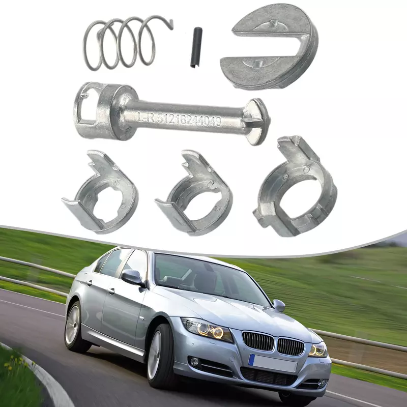 Kit de reparación de cilindro de cerradura de puerta de Metal para coche, 7 piezas, para BMW Serie 3, E46, 323i, Sedan 320i, sedán 328Ci, Coupe, accesorios de repuesto