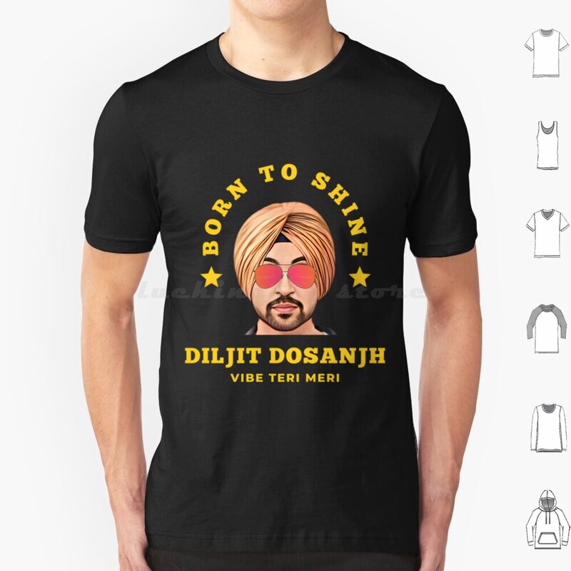 Diljit dosanjh เสื้อยืดผ้าฝ้ายผู้ชายผู้หญิงพิมพ์ลาย DIY