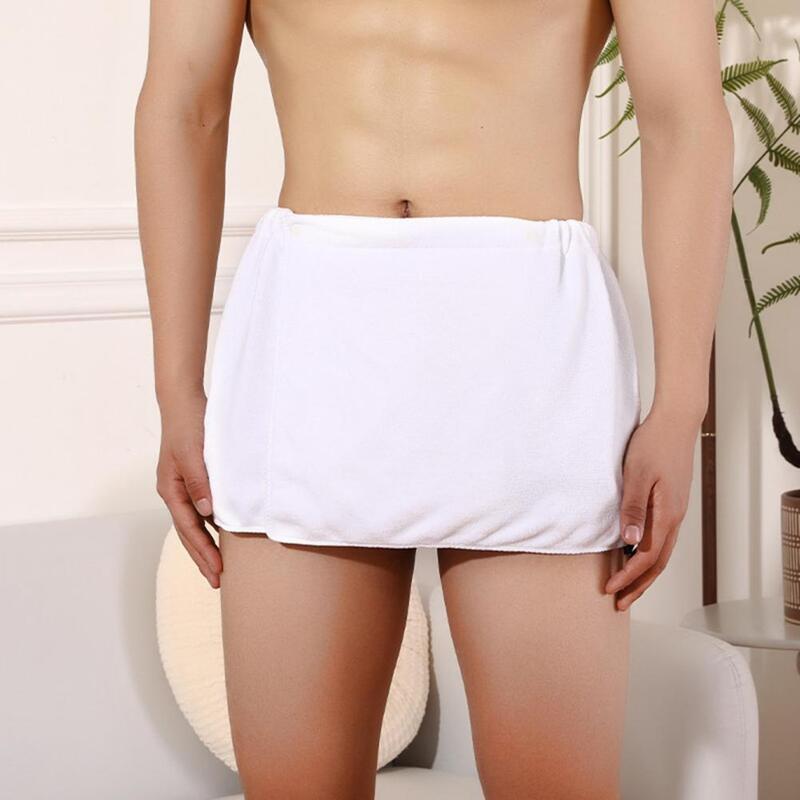 Toalha de banho ajustável para homens, roupão elástico na cintura, camisola, bolso, esportes ao ar livre, academia de natação, toalha de spa, banho velcros