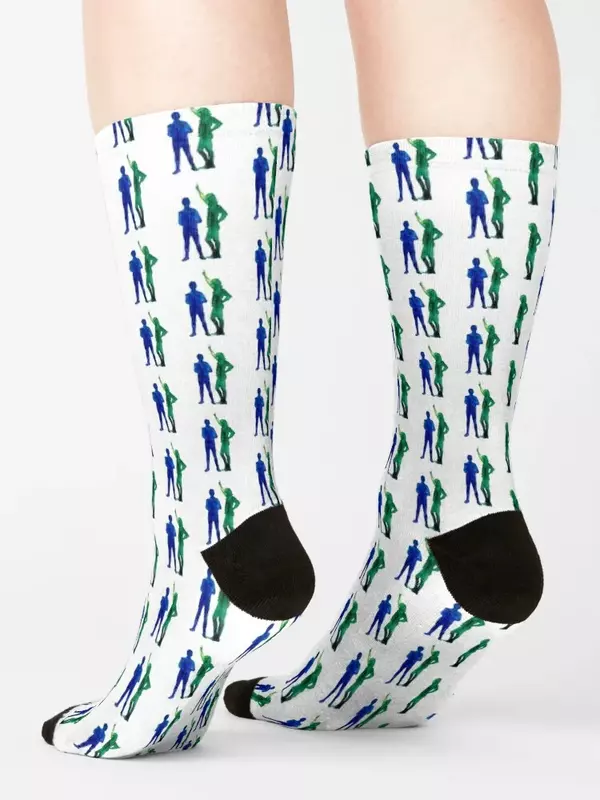 Calcetines fundidos entre sí para hombre y mujer, calcetín de diseñador, novedad