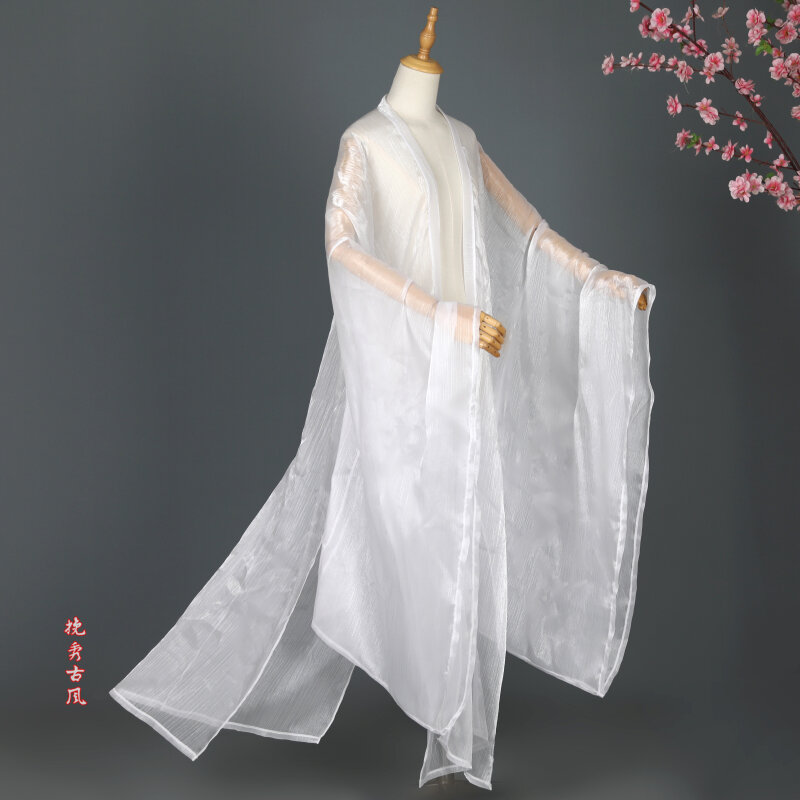 Estilo antiguo Flor de hielo catiónica gasa Hanfu chino tradicional Han ropa multicolor manga larga bata de protección solar