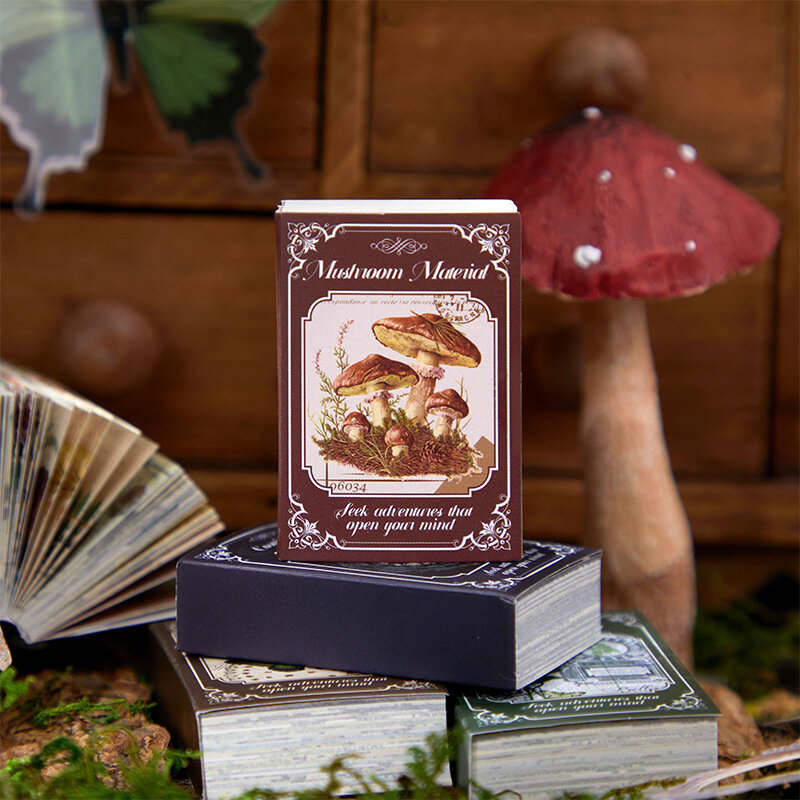카드 러브 빈티지 저널 소재 종이, 하이 데코 종이, 스크랩북 스티커, 스크랩북 키트, 식물 왕국 시리즈, 80 개