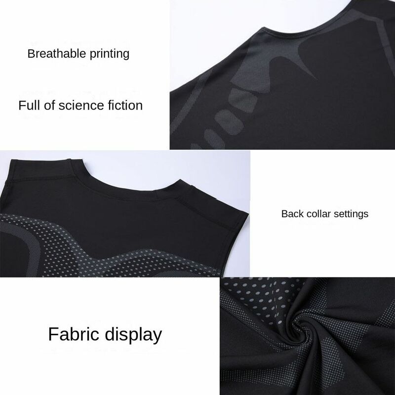 Breathable Ionic Shaping Vest New Shaping Comfortable Cycling Fast Dry Vest Sleeveless Sports Skin-tight Vests Fitness