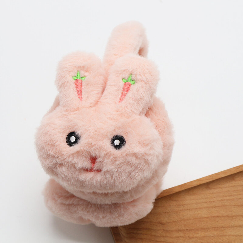 Kreskówka królik zimowe ciepłe nauszniki dla dzieci dziewcząt plusz gruby miękkie osłona uszu ochrona słuchu ciepło nauszniki dla kobiet dzieci