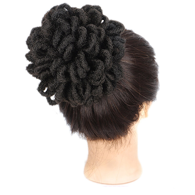 Kobiety Afro kucyk, naturalne miękkie kręcone sprężyste sznurki Puff peruka do włosów doczepiane włosy