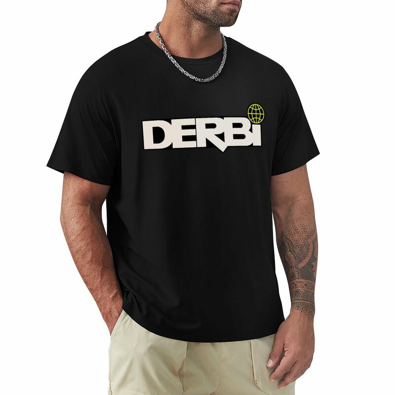 Camiseta Derbi-lisa para homens, camisetas gráficas, tops para homens