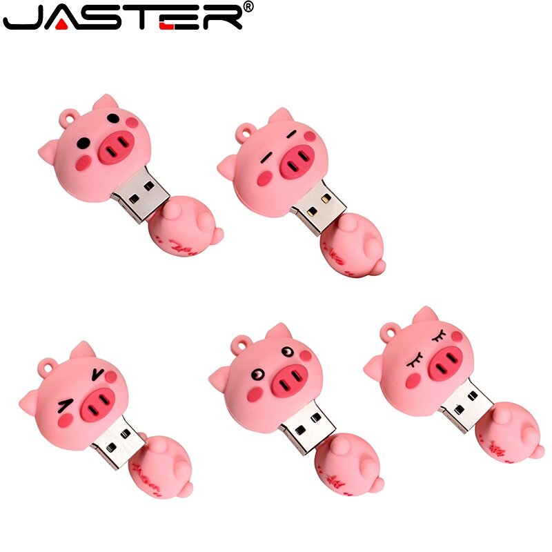 JASTER simpatico maiale rosa USB flash drive regali creativi U pendrive 4GB 8GB 16GB 32GB 64GB 128GB memoria U disco bulk regalo/gadget