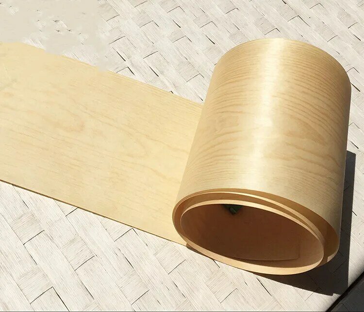 Chapa de madera de pino chino auténtico Natural, 20cm x 2,5 m, 0,2mm de espesor, C/C, 2 unidades