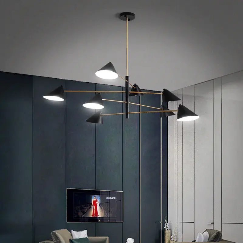 Cone Shape Pendant Light Creative Personality Art Home Living Room Chandelier Designer Minimalist Atmosphere Dining Room Lamp