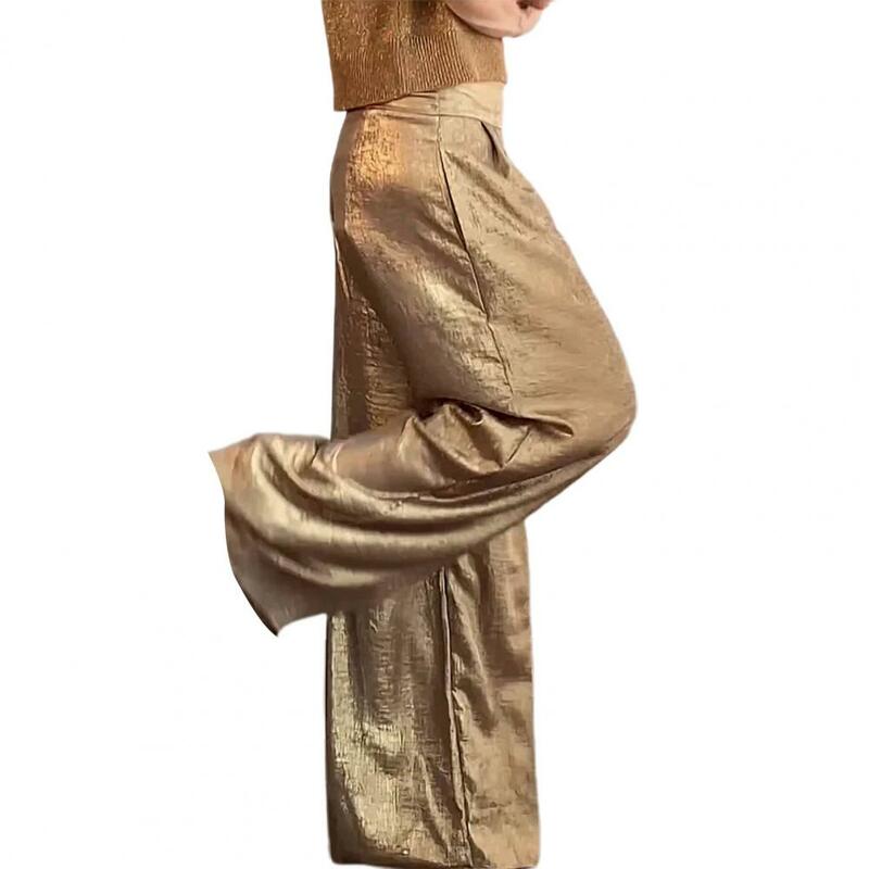 Setelan pakaian wanita kasual longgar, setelan atasan celana kasual longgar dengan celana kaki lebar pinggang tinggi leher V lengan pendek modis