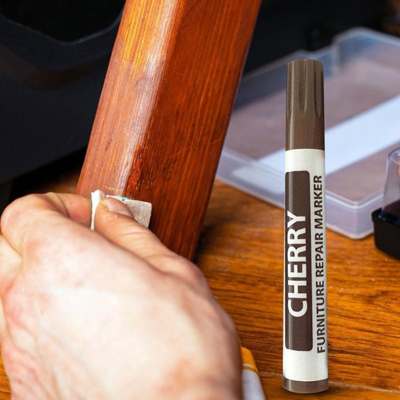 6 Colors Wood Furniture Repair Pens Fill Scratches Repair Paint Wood Markers Patch Paint pen Wood Composite Repair for Furniture