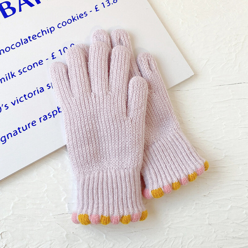 Guanti a dita intere con Touchscreen in maglia di lana guanti flessibili caldi invernali per uomo donna guanti Unisex con dita a vista