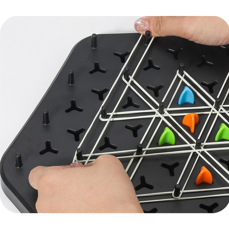 Link gumowa opaska na biurko trójkąt Puzzle zabawka dla dzieci Multiplayer rodzina rodzic dziecko interaktywne szkolenie logiczne myślenie