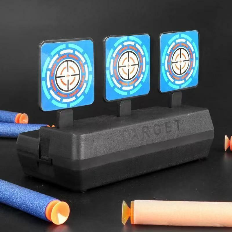 Mini Auto-reset Target Listrik Anak-anak Gel EVA Bola Air Lembut Pistol Senapan Blaster Aksesoris Menembak untuk Nerf Hadiah Mainan Anak Laki-laki